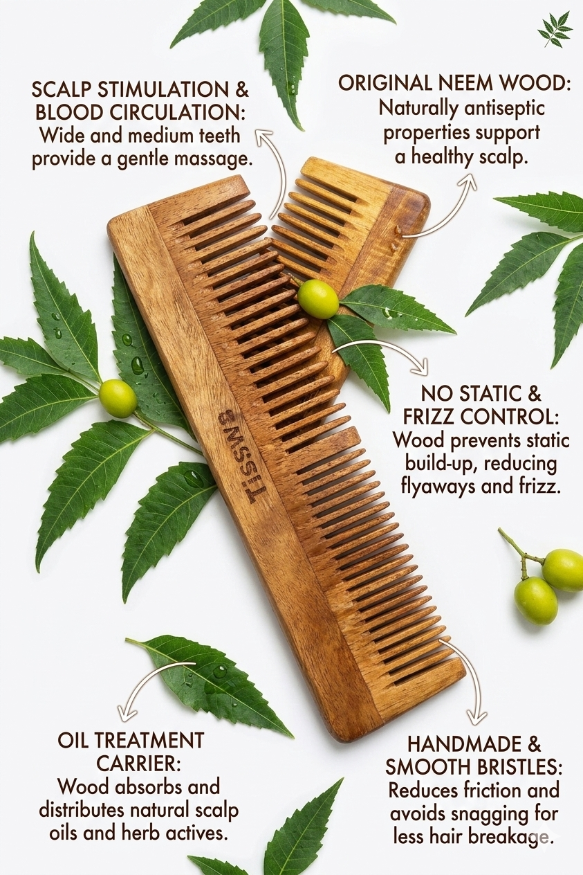 Tisswa Neem Wooden Comb